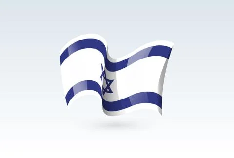 Waving flag vector icon, national symbol, fluttered in the wind - vector illu Stock Illustration