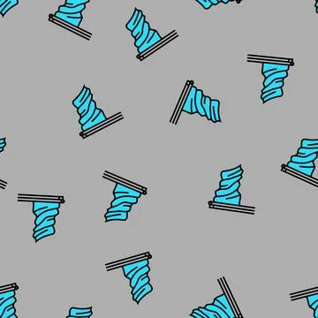 Waving flag vector seamless pattern Stock Illustration