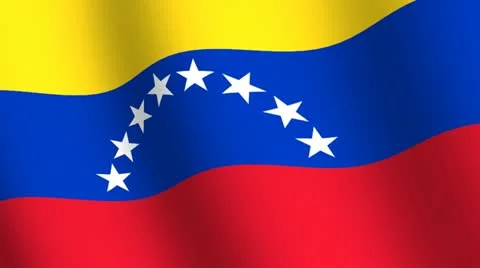 Waving flag   of Venezuela Stock Footage 12236576