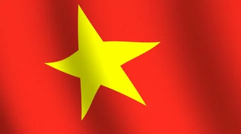 Waving flag   of Vietnam Stock Footage 12236572