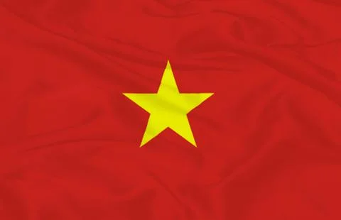 Waving Flag of Vietnam Stock Illustration