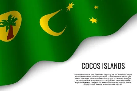 Waving flag on white background. Stock-Illustration
