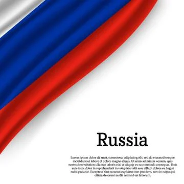 Waving flag of on white background Stock Illustration