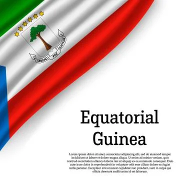Waving flag of on white background Illustrazione stock