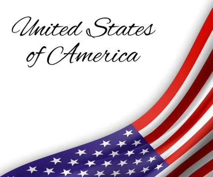 Waving flag on white background. Stock Illustration