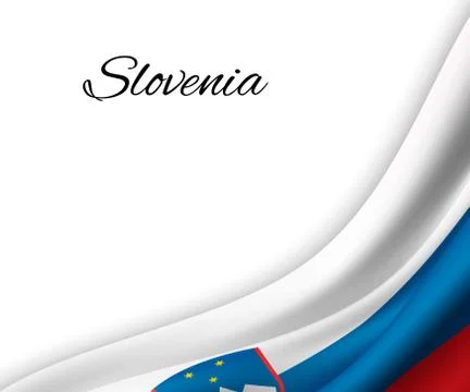 Waving flag on white background. Stockillustratie