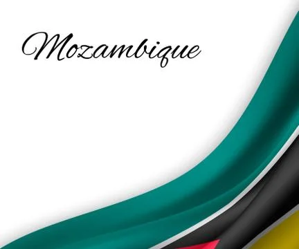 Waving flag on white background. Stock-Illustration