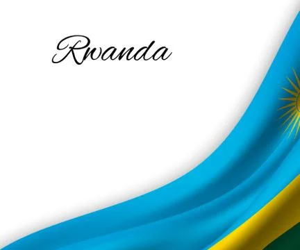 Waving flag on white background. Ilustração Stock