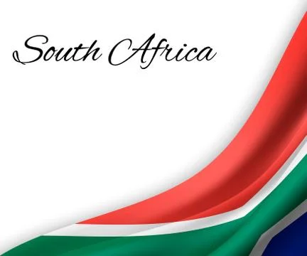 Waving flag on white background. Stockillustratie