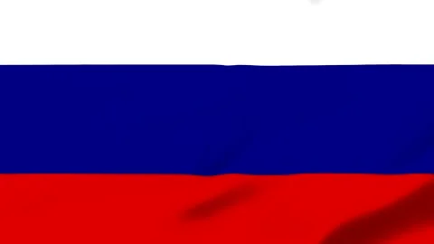 Waving flag with white blue and red horizontal stripes Vídeo Stock 343317523