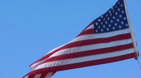 Waving Flag in the Wind Video stock 8975348