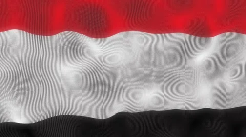 Waving Flag Yemen Stock Footage 54455316
