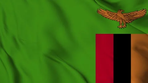 Waving Flag of The Zambia Stock Footage 294091979