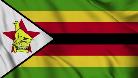 Waving Flag of The Zimbabwe Stock Footage 294091865