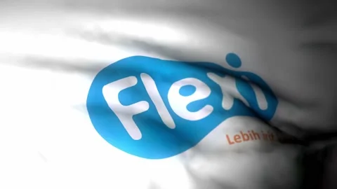 Waving FLEXI flag for background video Video stock 225210247