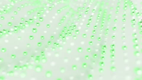 Waving Floating Spheres Loop 1 Green x White Stock Footage 147096248