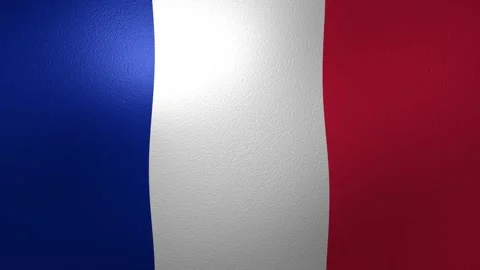 Waving french flag animation loop background Stock Footage 346004355