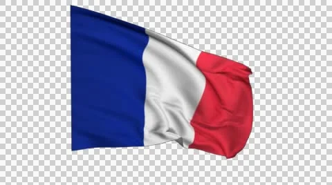 Waving French flag Stock Footage 44120414