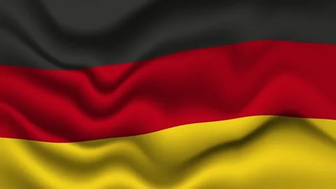 Waving German Flag 3D Animation. The National Flag of Germany, 4K Resolution. Stock Footage 274442834