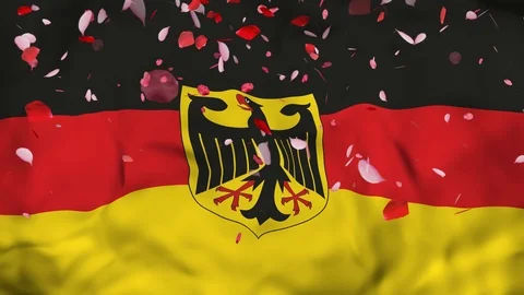 Waving German Flag Background, 4k Render, 3D animation 스톡 동영상 91686637