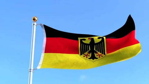 Waving German Flag 스톡 동영상 91616306