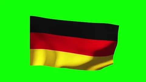 Waving German flag on green background in 4k resolution. Stock Footage 168150796