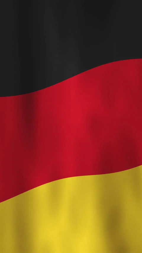Waving German Flag Loop Animation Representing National Pride and Patriotism Stock Footage 303432556