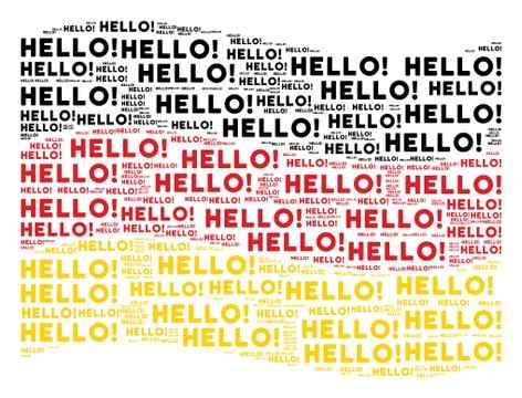 Waving Germany Flag Collage of Hello Text Items Stock Illustration