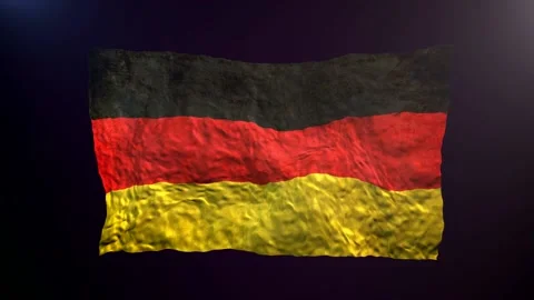 Waving Germany  flag on dark background. Stock Footage 179956374