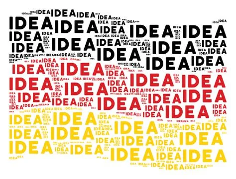 Waving Germany Flag Pattern of Idea Text Items 스톡 일러스트