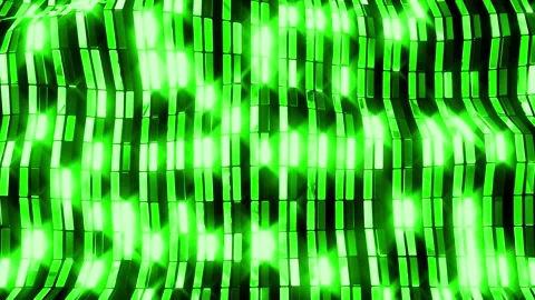 Waving Glowing  Lines Abstract Background Green Stock Footage 201113486