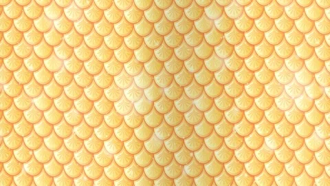 Waving Golden Mermaid Scale Pattern Background Animation Loop Stock Footage 346114981