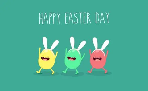 Waving Gray Bunny With Easter Eggs And Basket. Raster Illustration.Vector Stock Illustration