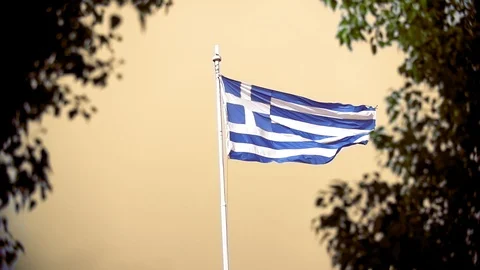 Waving greece flag 스톡 동영상 98714765