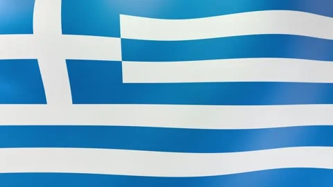 Waving Greek Flag Stock Footage 292528616