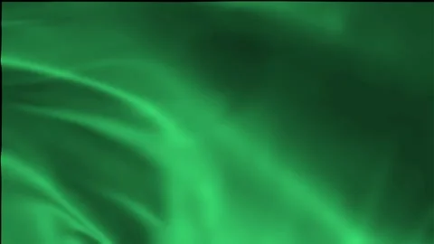 Waving Green Flag Loop - Go Ahead Success and Safety Concept Stock Footage 340030284