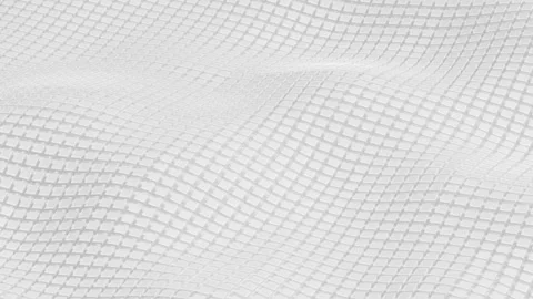 Waving grid of white cubes abstract background seamless loop motion Stock Footage 327345178