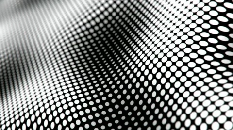 Waving halftone dots pattern abstract motion background seamless loop Stock Footage 68441625