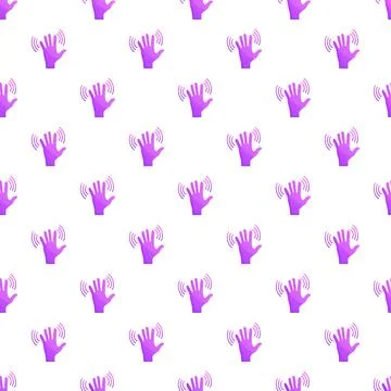 Waving hand gesture pattern welcoming communication Stock Illustration