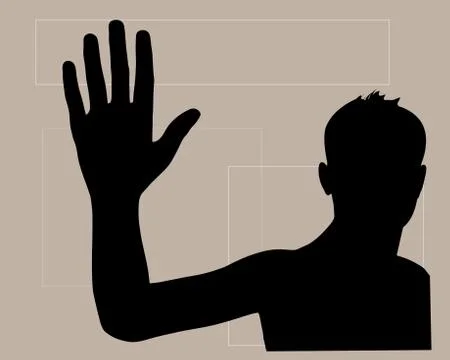 Waving hand to good bye vector eps 10 Stock Illustration