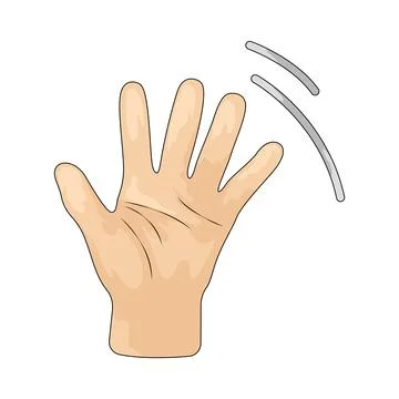Waving hand illustration Stock Illustration