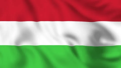 Waving hungary flag animation loop 4K video National symbol Stock Footage 309628907