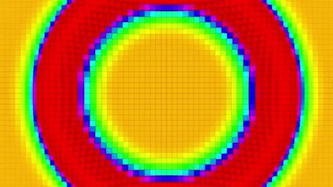 Waving hypnotic colorful cubic pattern looping 3D animation Video stock 159511580