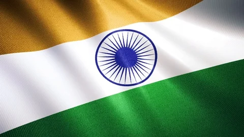 Waving India Flag Stock Footage 100177270