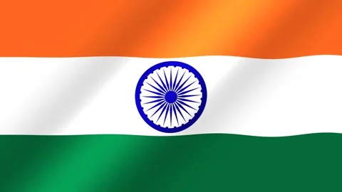 Waving Indian Flag Animation for Independence Day and Republic Day Celebrat.. Stock Footage 343925265