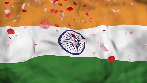 Waving Indian Flag Background, 4k Render, 3D animation 스톡 동영상 91686541