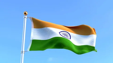 Waving Indian Flag 스톡 동영상 91509589
