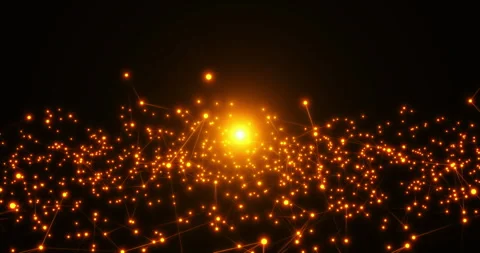 Waving interweaving of dots and lines, a network 3 Stock Footage 305278024