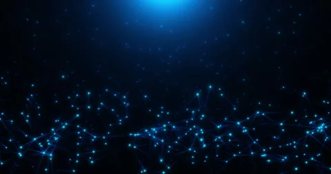 Waving interweaving of dots and lines, a network 5 Stock Footage 305278386