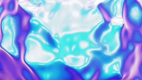 Waving iridescent curvy surface looping 3D animation Stock Footage 202909379